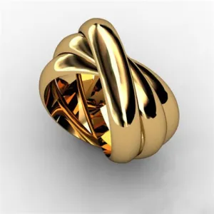 14K Solid YELLOW Gold THICK Rolling Ring - 3B3YTHICK