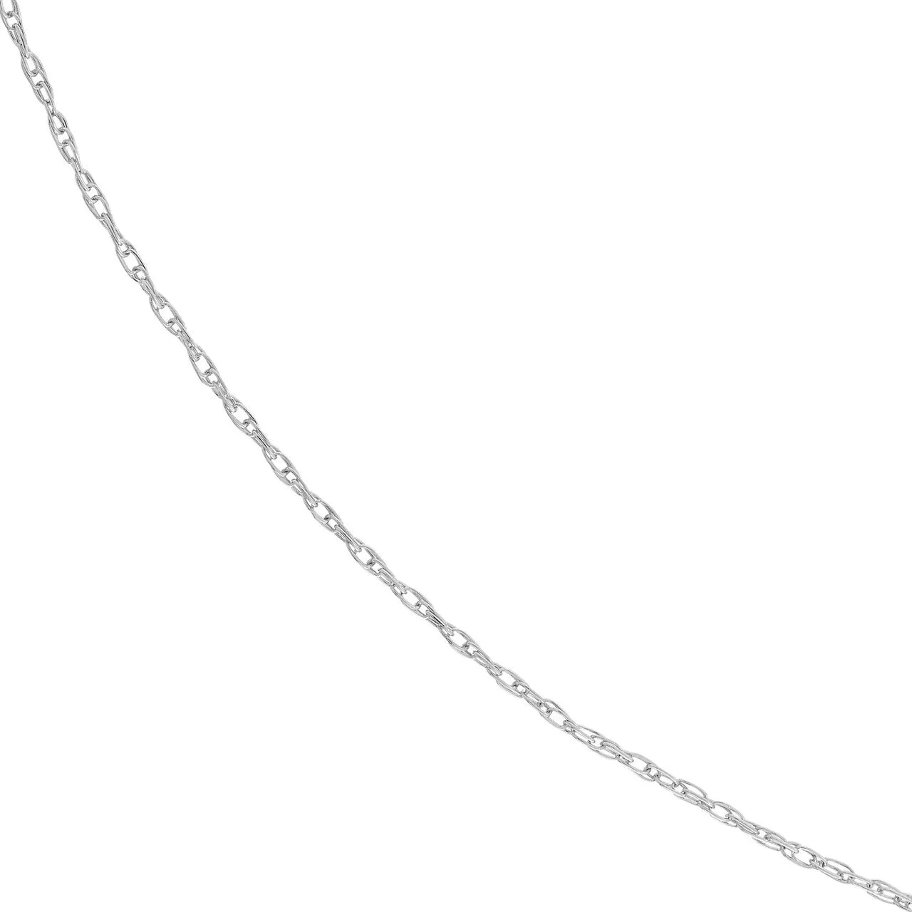 14K Yellow Gold and White Gold 0.65mm Pendant Rope Chain Necklaces with Spring Ring