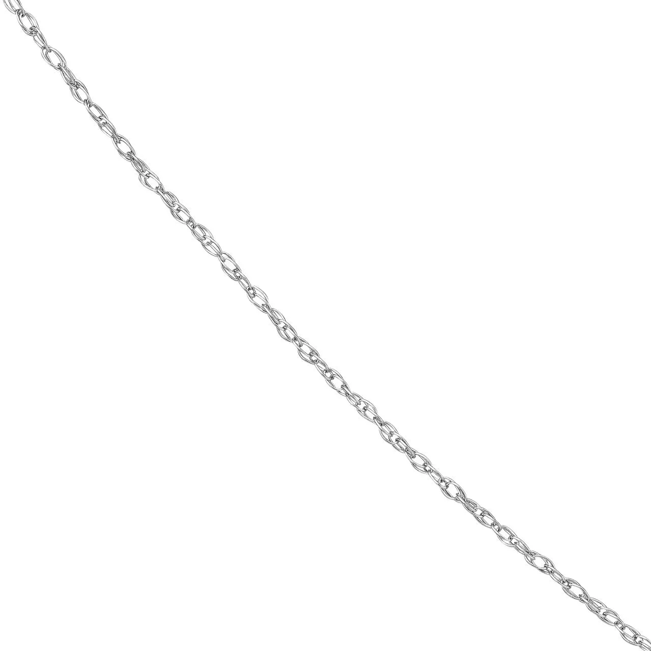 14K Yellow Gold and White Gold 0.95mm Pendant Rope Chain Necklace with Lobster Lock