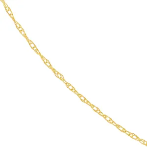 14K Yellow Gold ,Rose Gold and White Gold 0.6mm Pendant Rope Chain Thin and Dainty Necklace with Spring Ring