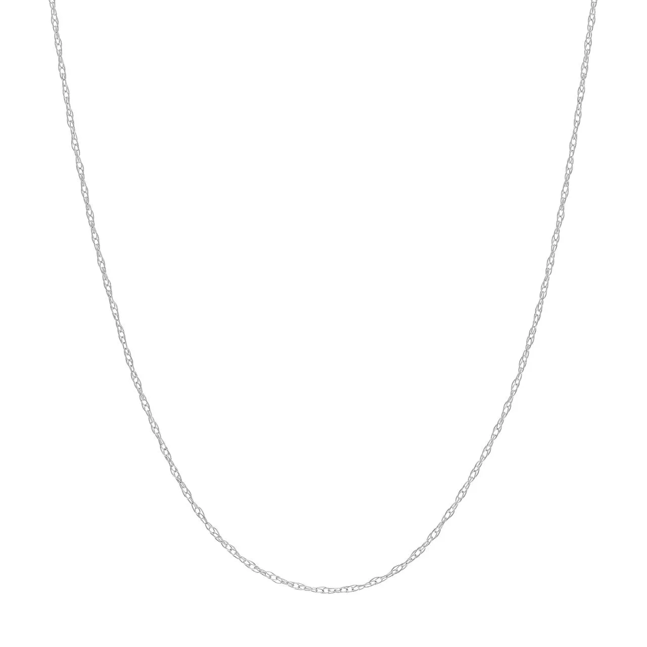 14K Yellow Gold ,Rose Gold and White Gold 0.6mm Pendant Rope Chain Thin and Dainty Necklace with Spring Ring