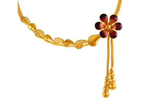 22k Ethnic Graceful Floral Neckpiece