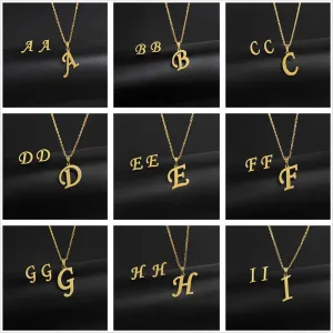 3 Pc Initial Necklace Set