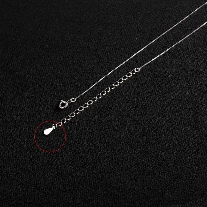 925 Sterling Silver Long Necklaces Charm Jewelry Stainless Steel Classic Triangle Fashion