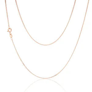 9ct Rose Gold 31 Gauge Curb 41cm Chain