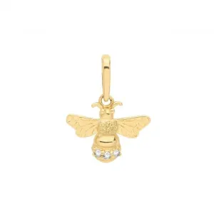 9ct Yellow Gold Zirconia Bee Charm PN1127