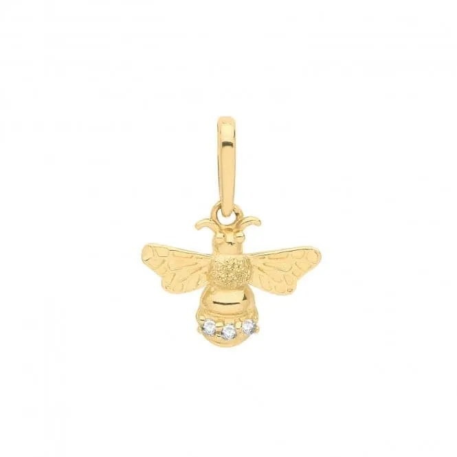 9ct Yellow Gold Zirconia Bee Charm PN1127