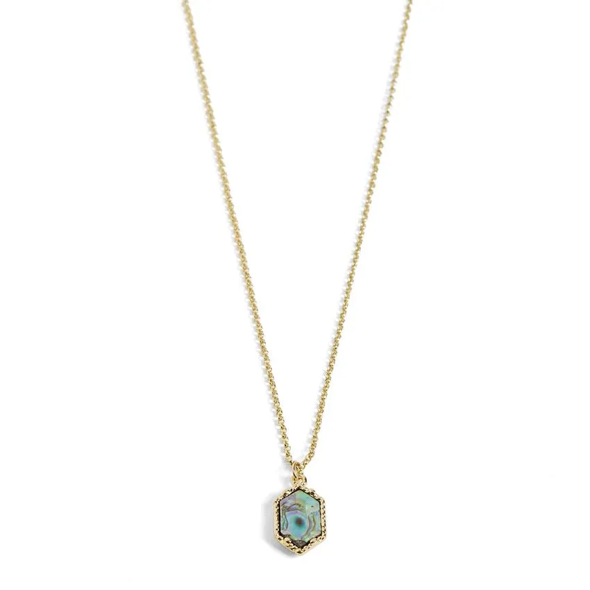 Abalone Hexagon Necklace