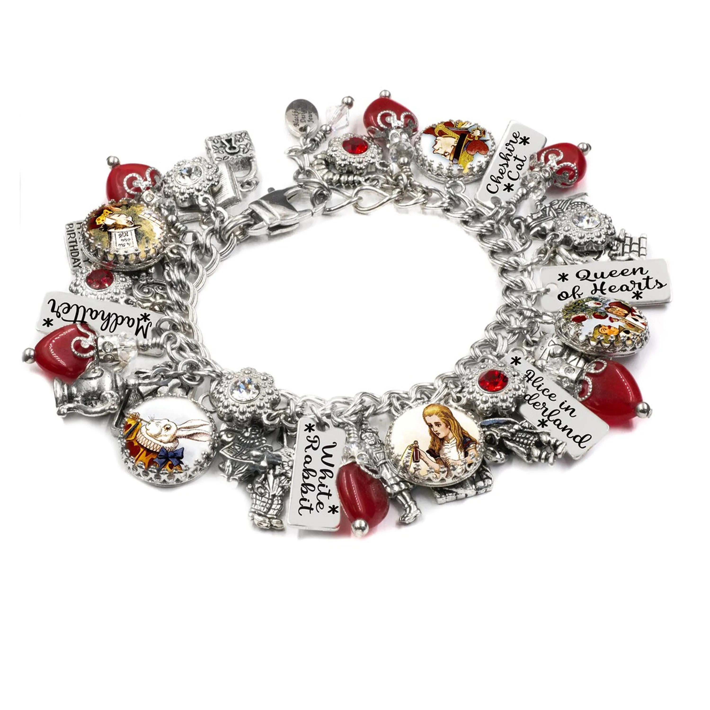 Alice in Wonderland Heart Bracelet