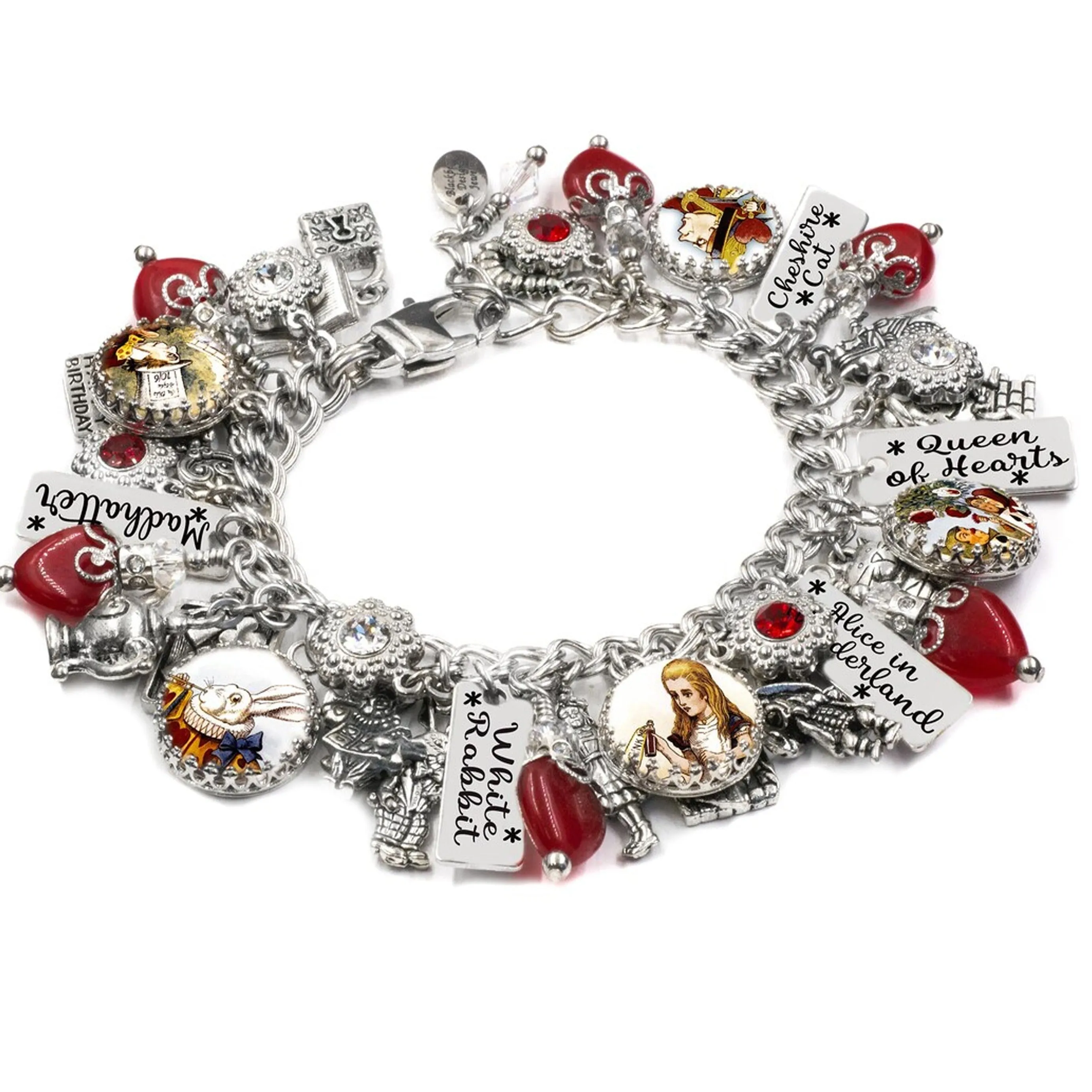 Alice in Wonderland Heart Bracelet