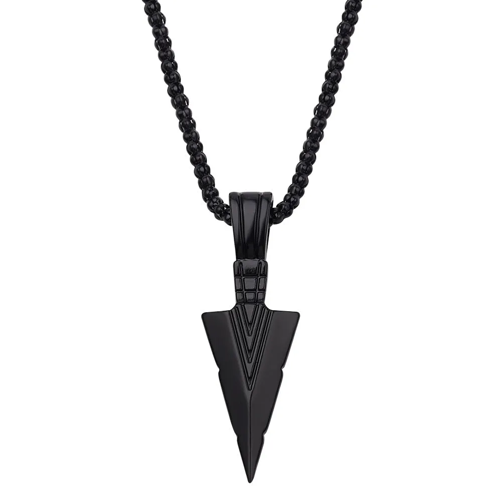 Arrow Head Pendant Long Chain Necklaces mens necklaces Collier Femme ArrowHead