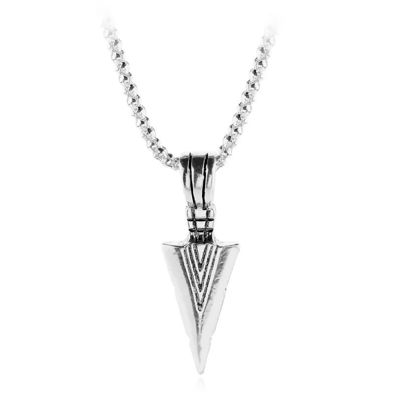 Arrow Head Pendant Long Chain Necklaces mens necklaces Collier Femme ArrowHead