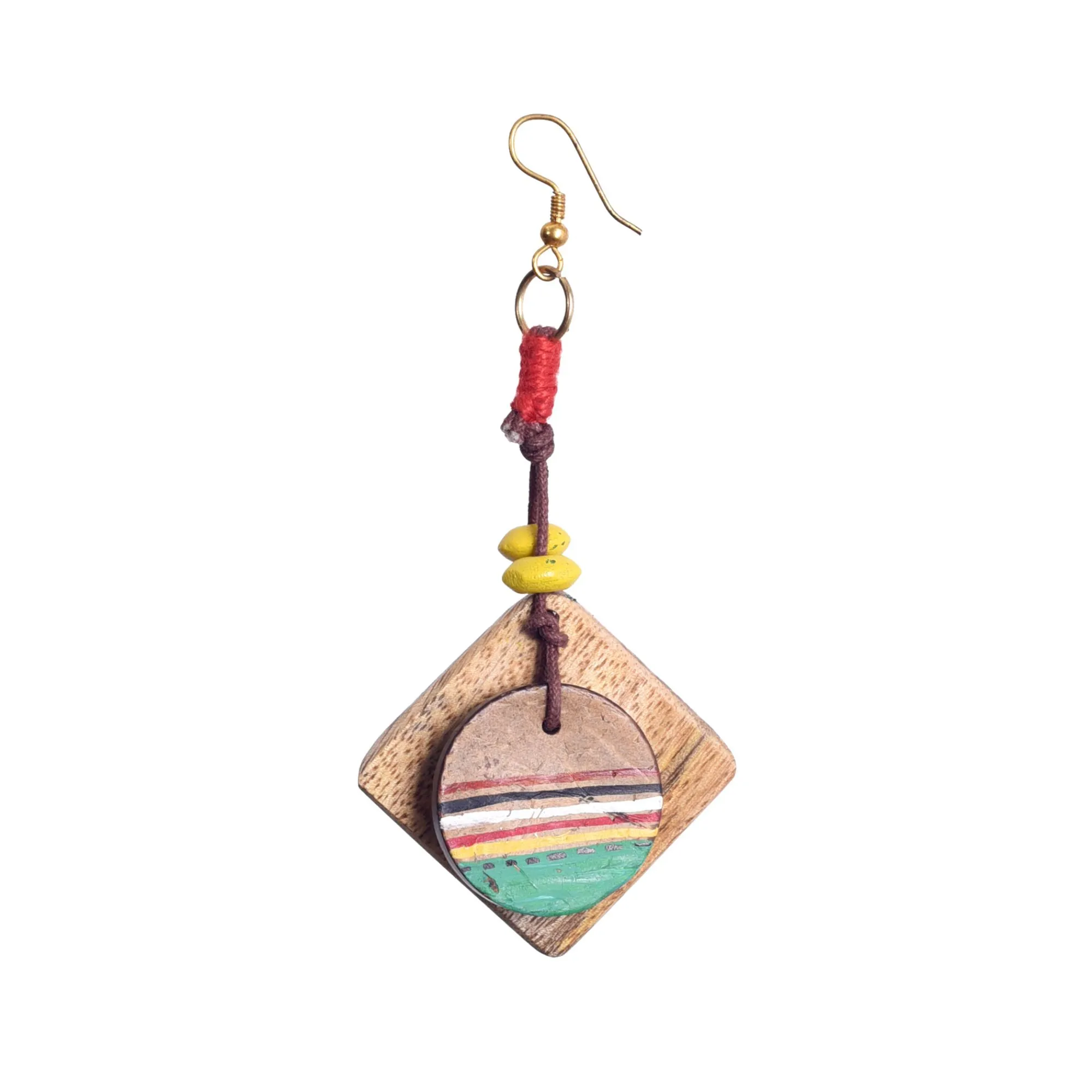 Artistic Charm: Handcrafted Wooden Earrings