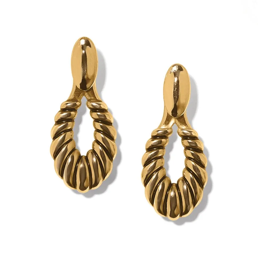 Athena Scalloped Post Drop Earrings