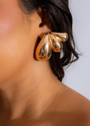 Aurora Statement Earrings Gold