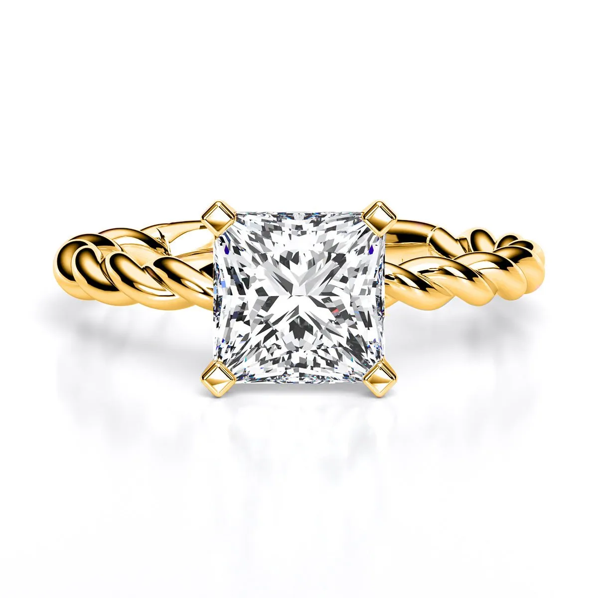 Balsam - GIA Natural Princess Diamond Engagement Ring