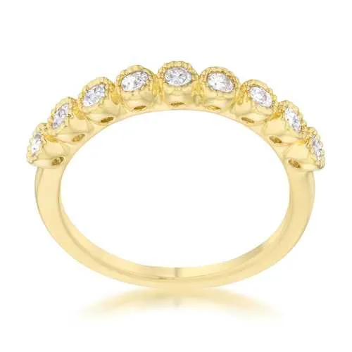 Bea 0.27ct CZ 14k Gold Delicate Band