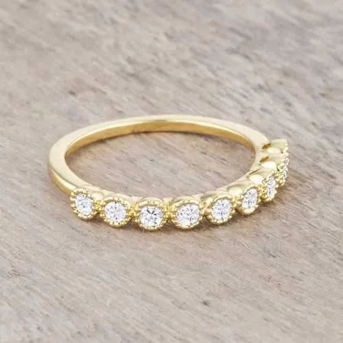 Bea 0.27ct CZ 14k Gold Delicate Band