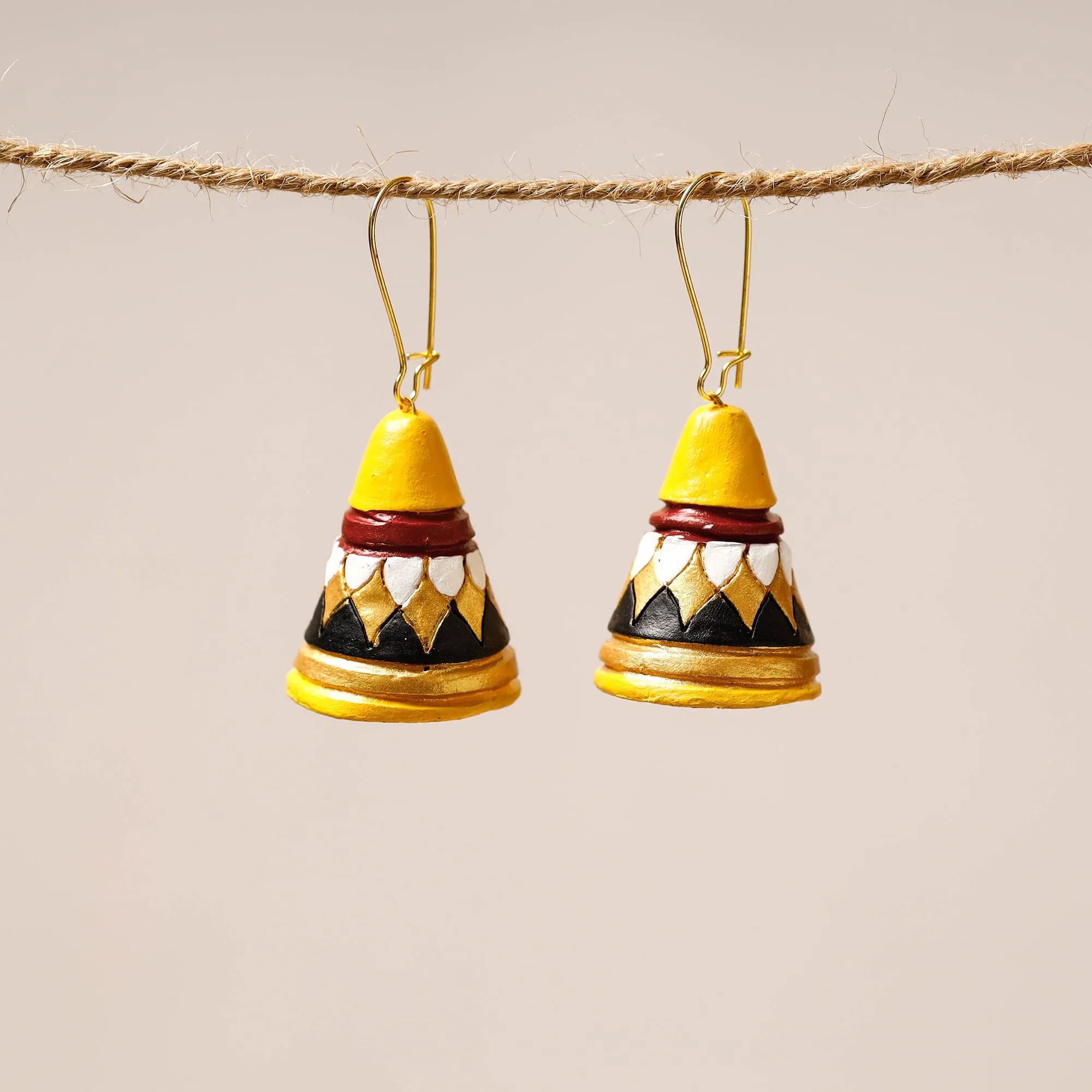 Bishnupur Handpainted Dangler Terracotta Earrings 31