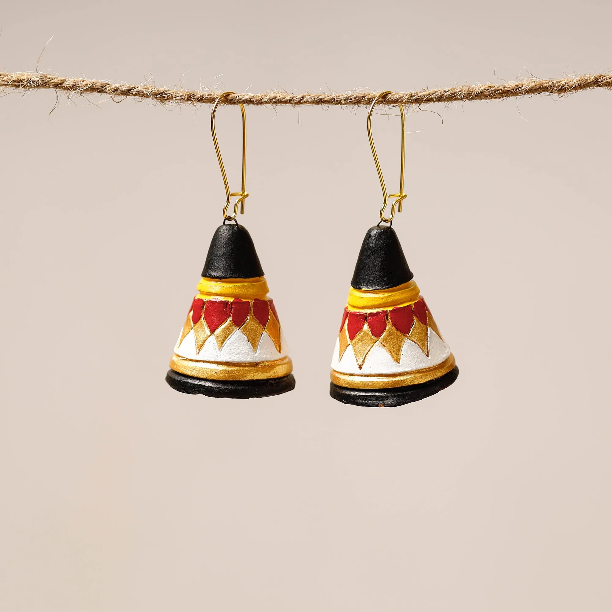 Bishnupur Handpainted Dangler Terracotta Earrings 33