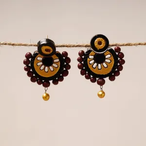 Bishnupur Handpainted Stud Terracotta Earrings 21