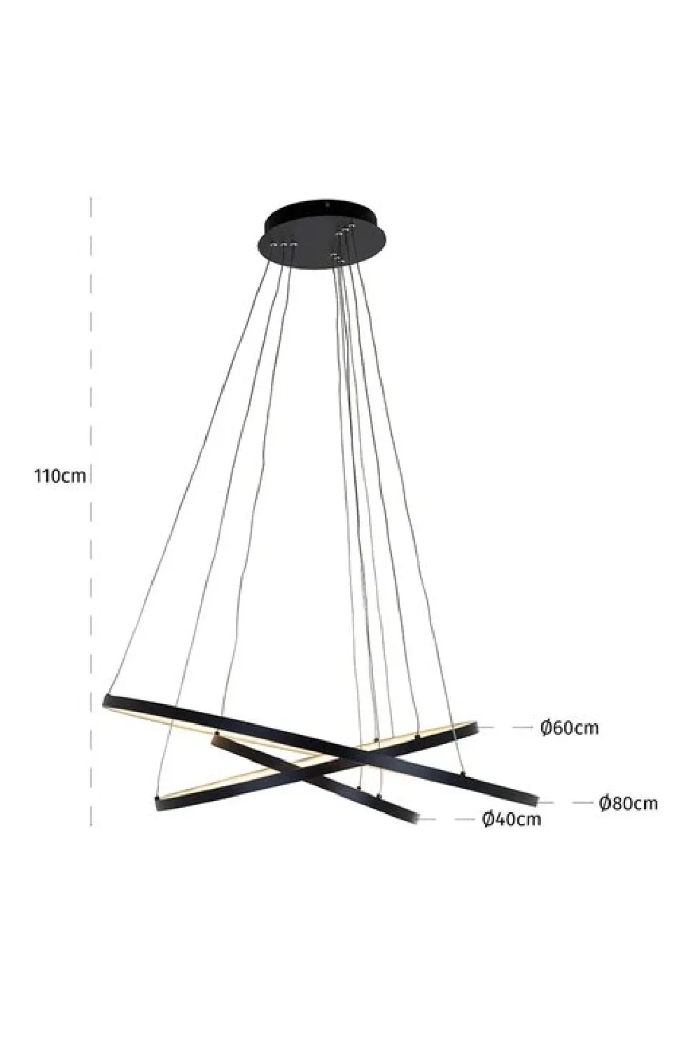 Black Aluminum Modern Hanging Lamp | OROA Amira