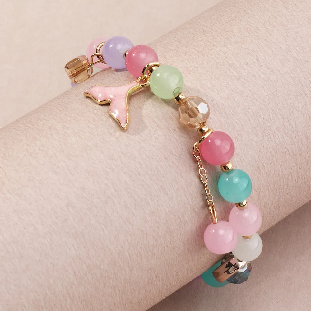 Bohemian Style Colorful Crystal Fishtail Bracelet