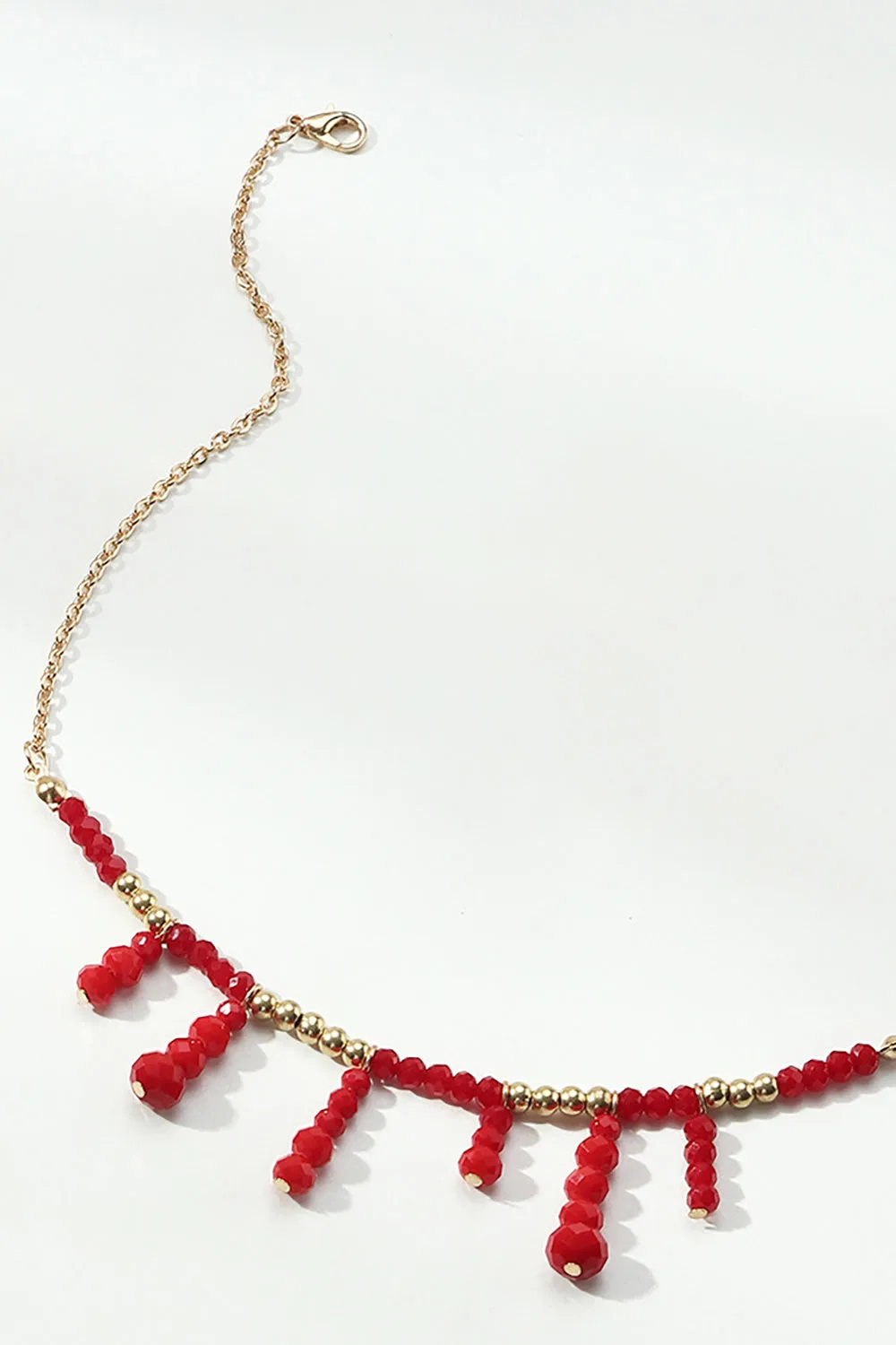 Boho Style Red Necklace