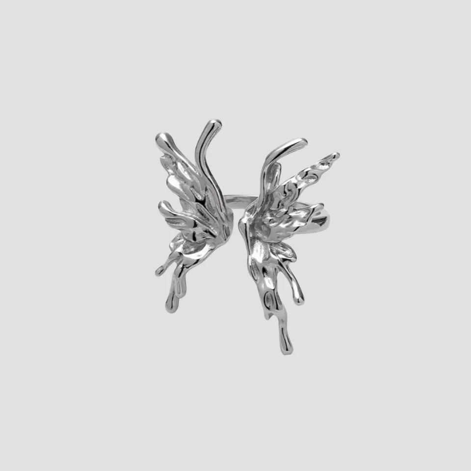 Butterfly Stainless Steel Adjustable Ring