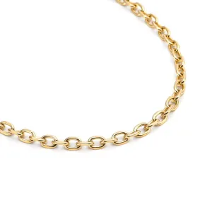 C007G B.Tiff 5mm Gold Cable Link Chain Necklace