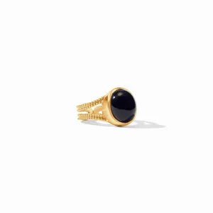 Cabochon Ring - Obsidian Black (Size 8)