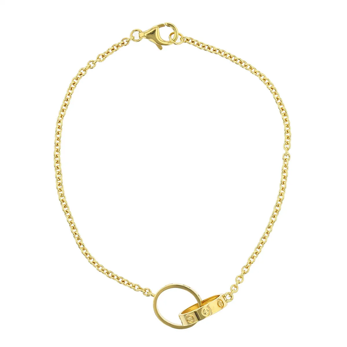 Cartier Linked Rings Love Chain 7-Inch Bracelet