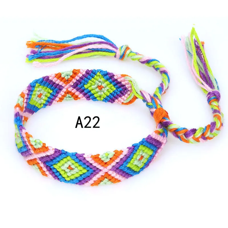 Colorful cotton hand-woven bracelet