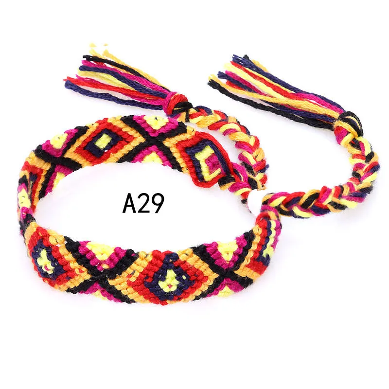 Colorful cotton hand-woven bracelet