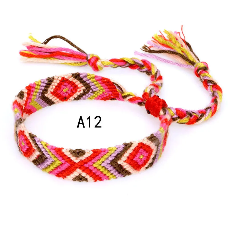 Colorful cotton hand-woven bracelet