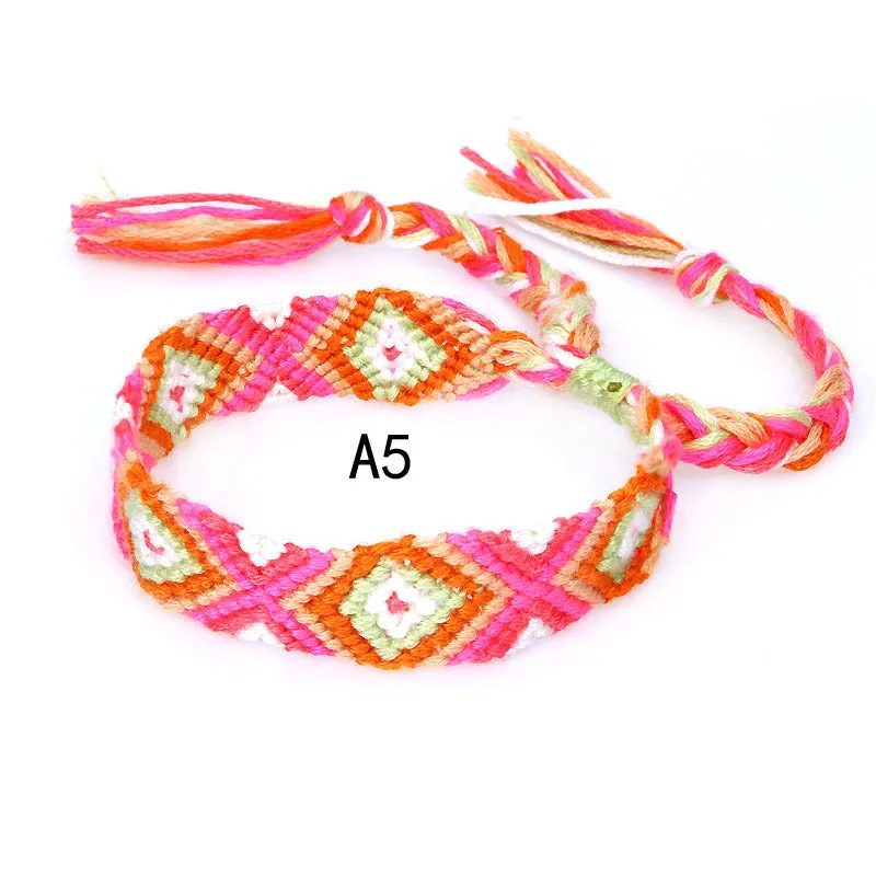 Colorful cotton hand-woven bracelet