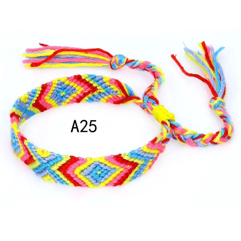 Colorful cotton hand-woven bracelet