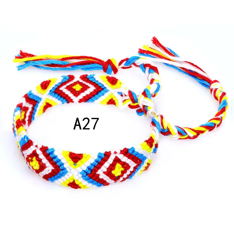 Colorful cotton hand-woven bracelet