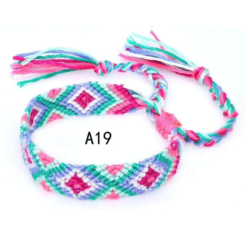 Colorful cotton hand-woven bracelet