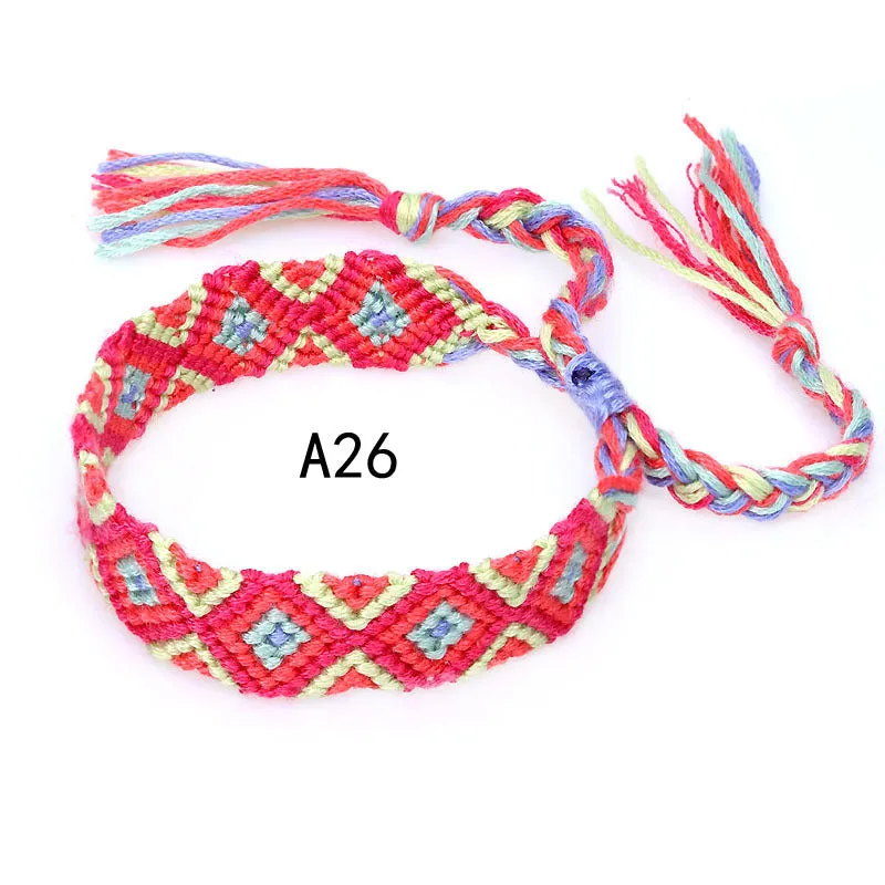 Colorful cotton hand-woven bracelet