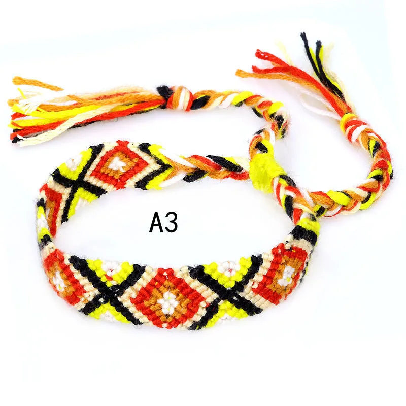 Colorful cotton hand-woven bracelet