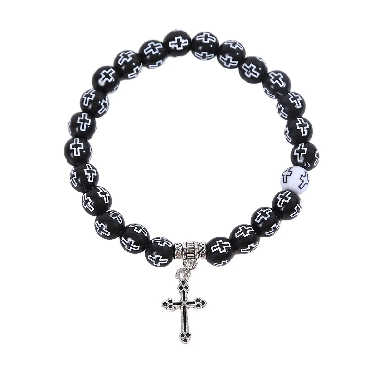 Couple colorful rosary bracelets