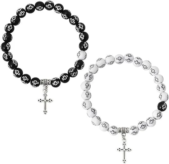 Couple colorful rosary bracelets