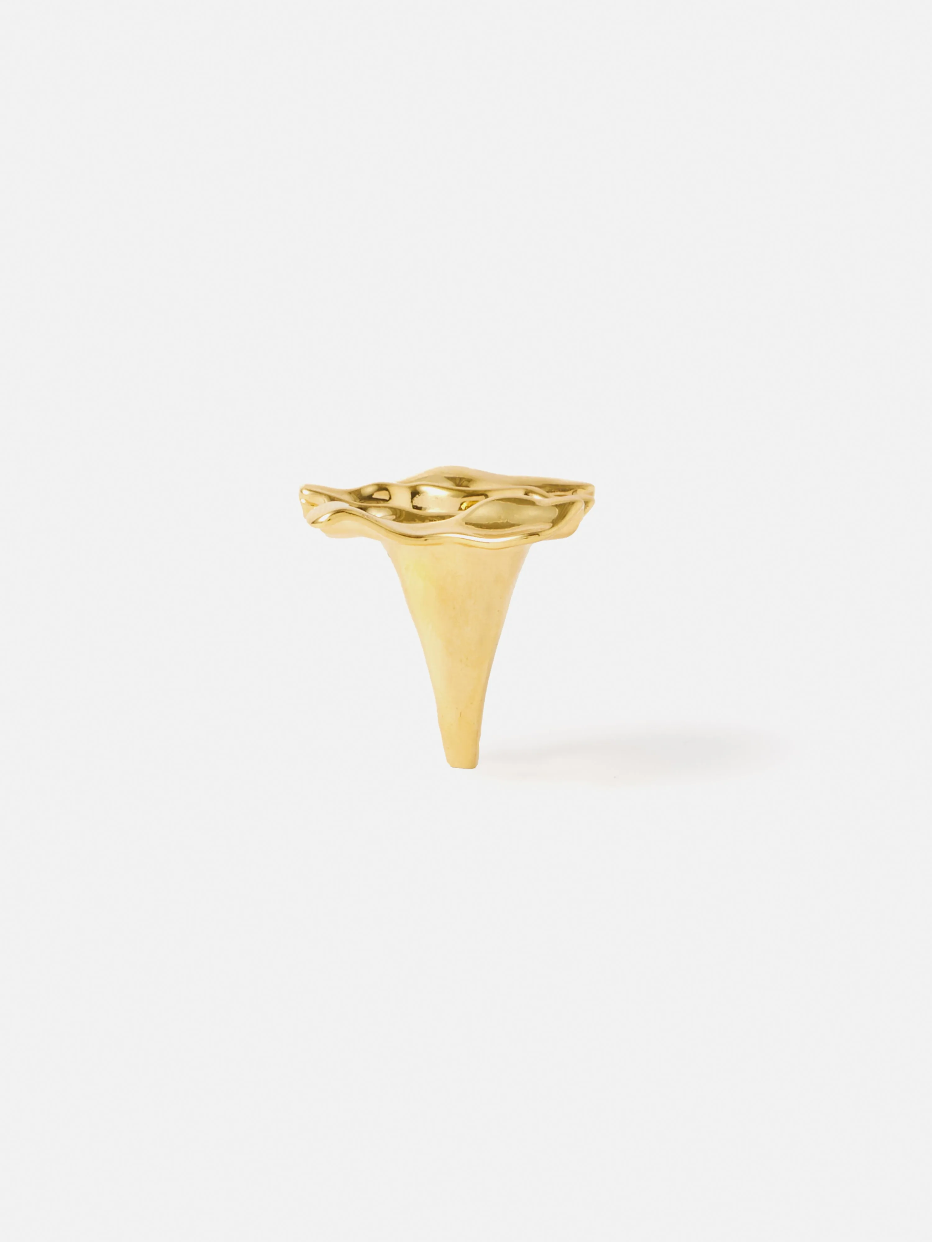 Crumpled Textured Ring | Gold