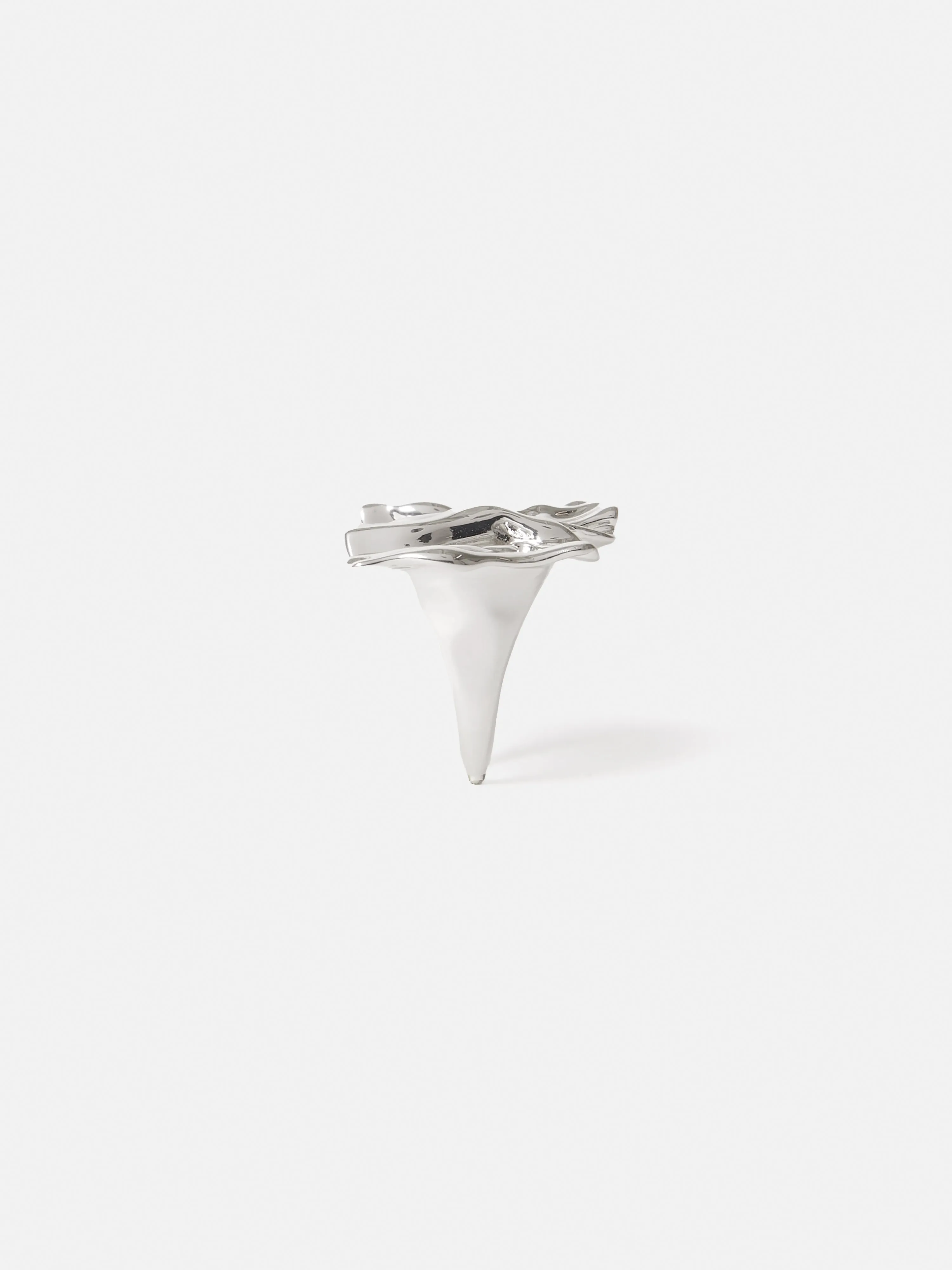 Crumpled Textured Ring | Silver