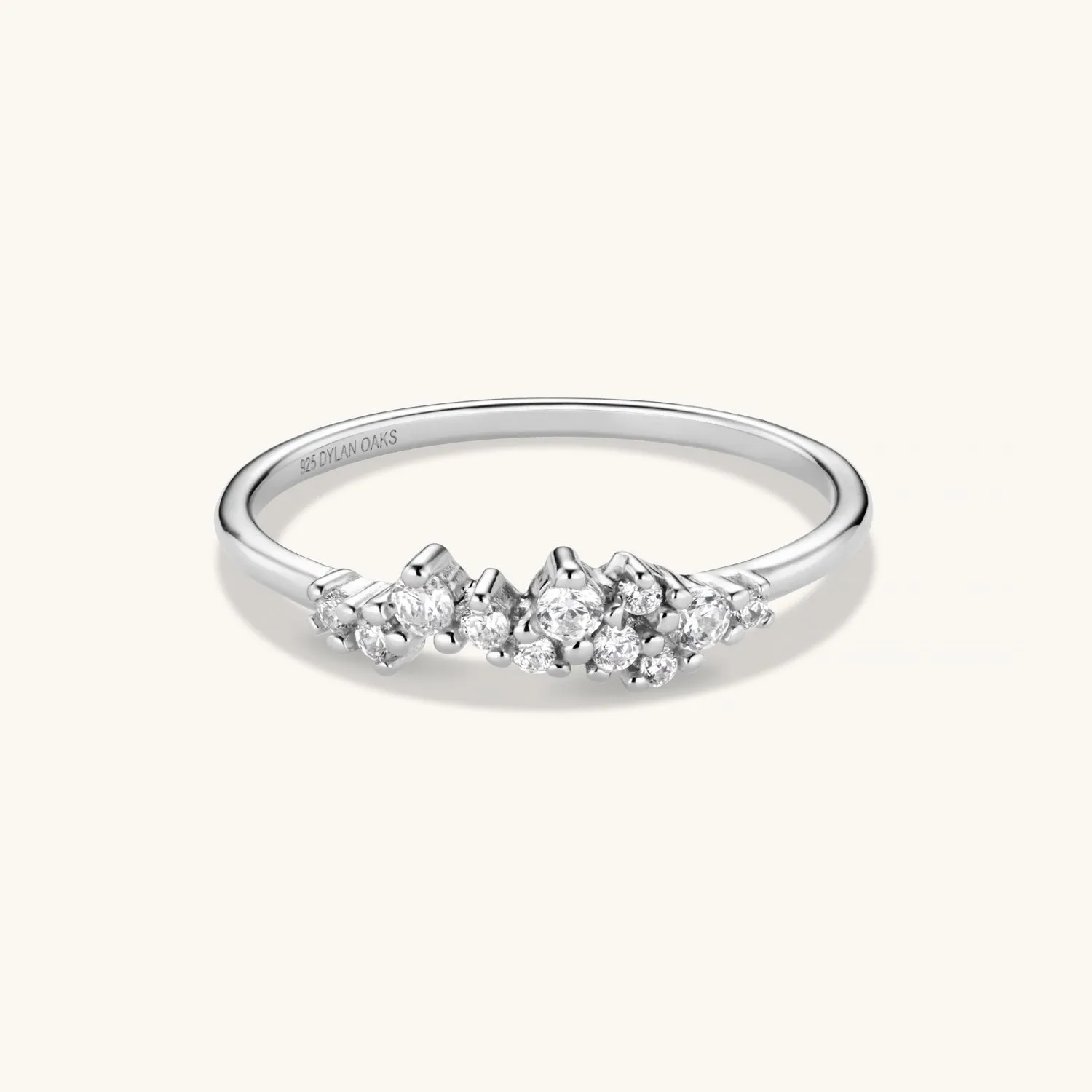 Crystal Jewel Ring in Silver