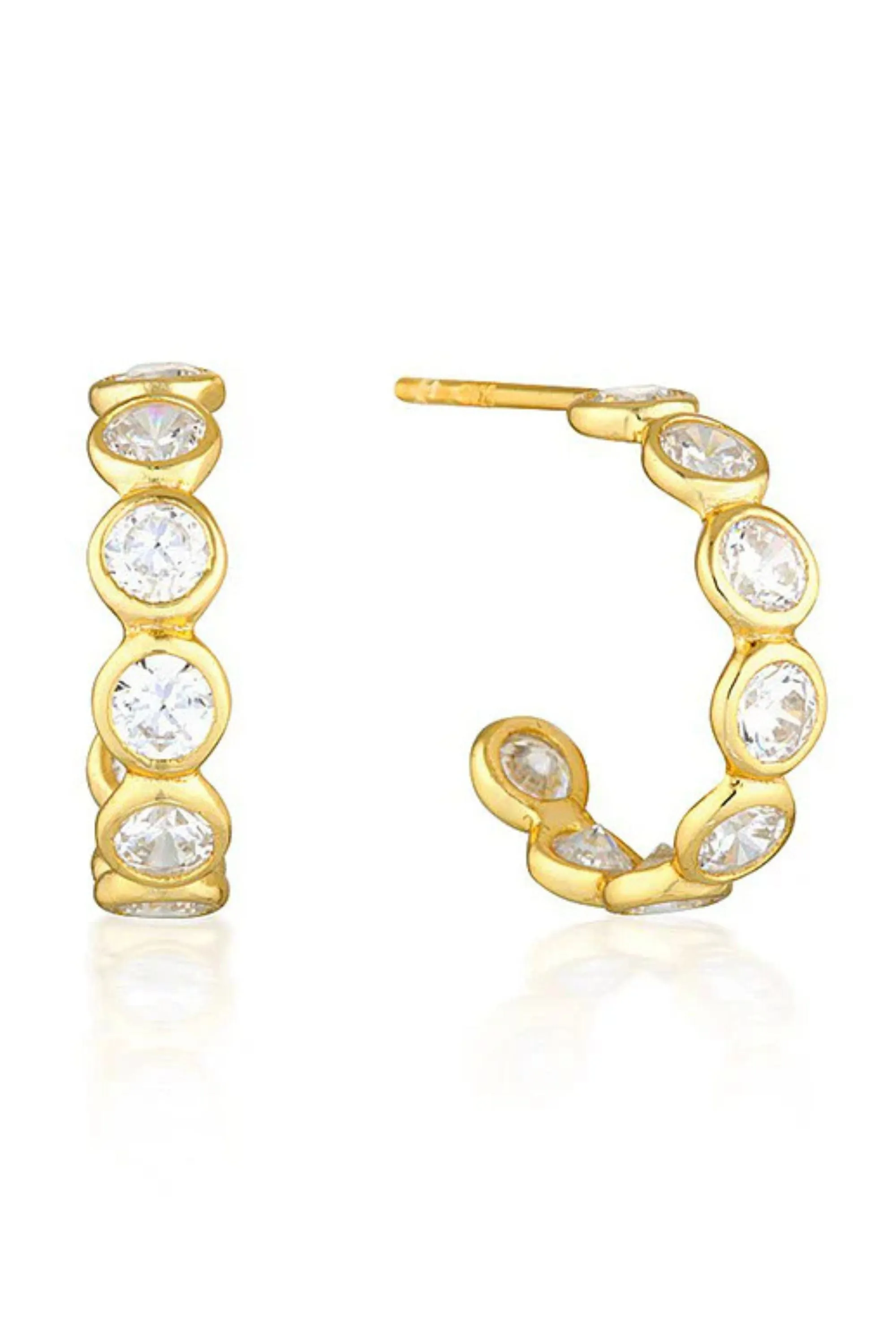 CZ HOOP EARRINGS - BE77