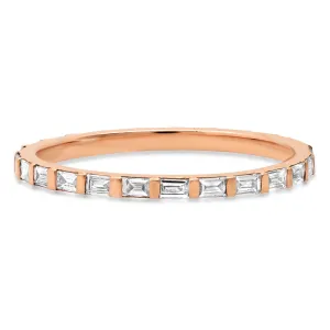 Delicate Diamond Baguette Eternity Stacking Ring