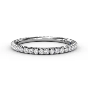 Delicate Modern Pave Anniversary Band