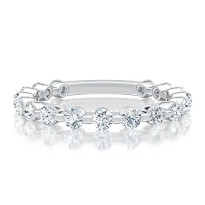 Delicate Round Diamond Wedding Band